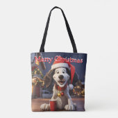 Funny Festive Sac fourre-tout de chien de Noël (Dos)