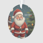 Funny Festive Santa Ho Ho! Christmas Acrylic (devant)