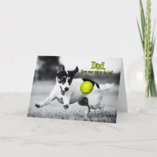 Funny Fetch Jack Russell Dog Fathers Day Kaart
