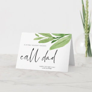 Funny Fête des pères Cadeau Appelez Papa carte de