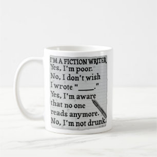Funny Fiction Writer-antwoordformulier Koffiemok