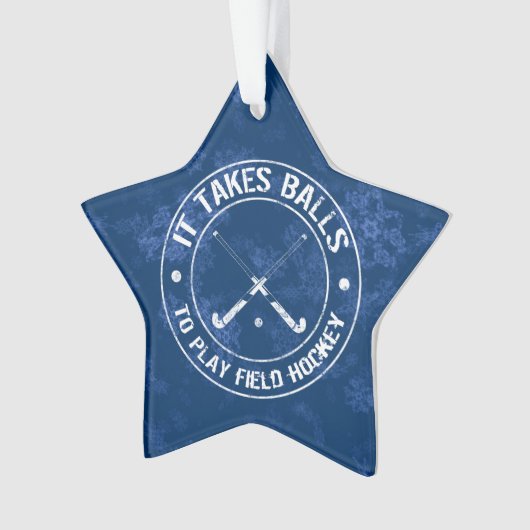 Funny Field Hockey Holiday Ornament (voorkant)