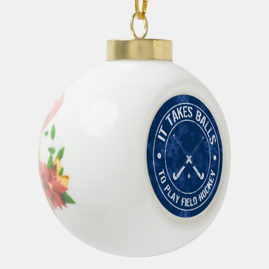 Funny Field Hockey Holiday Ornament (Links)
