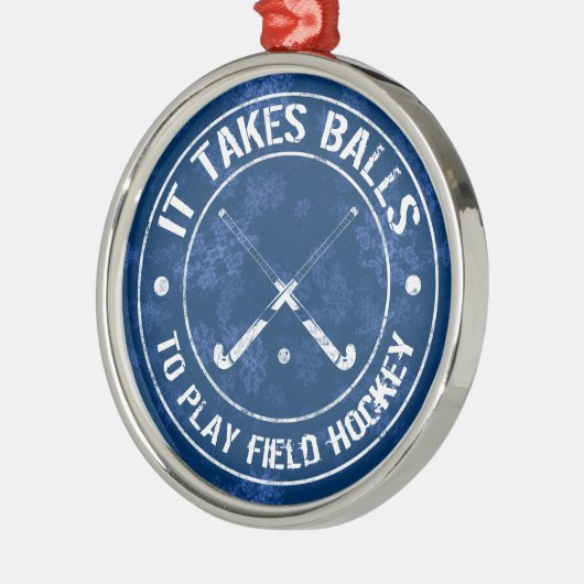 Funny Field Hockey Holiday Ornament (Links)