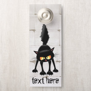 Funny Fierce Black Cat Cartoon