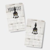 Funny Fierce Black Cat Cartoon  Badge (Voor- en achterkant)