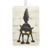 Funny Fierce Black Cat Cartoon Luchtverfrisser (Achterkant)