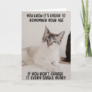 Funny Fierce Chat Carte de voeux Anniversaire
