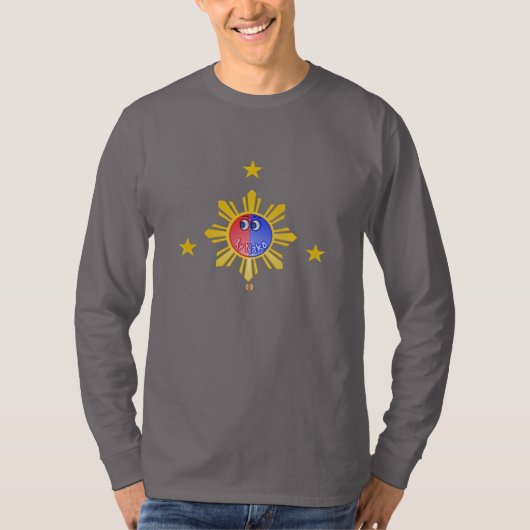 Funny Filipino T Shirt, Ay Nako OMG Tail Script Co T-shirt (Voorkant)