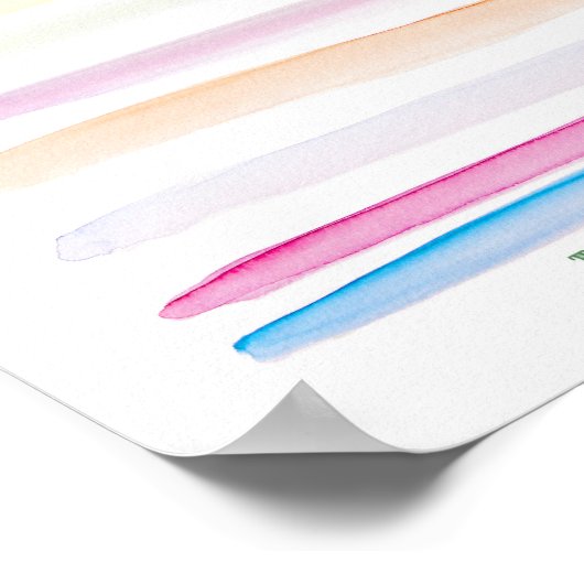 Funny Finance Kantoor Art De Bottom Line Pastels Poster (Hoek)