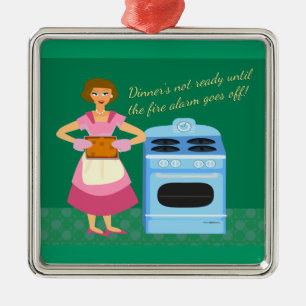 Funny Fire Alarm Super Time Gezegde Metalen Ornament