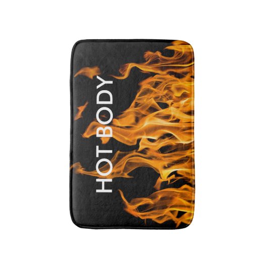 Funny Fire Flames Badmat (Voorkant Verticaal)