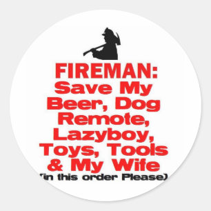 Funny Fire Safety Ronde Sticker