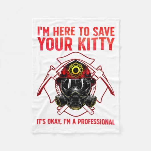 Funny Firefighter Art For Men Women Fireman Gag Fi Fleece Deken (Voorkant)