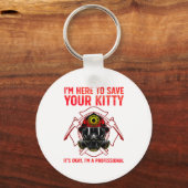 Funny Firefighter Art For Men Women Fireman Gag Fi Sleutelhanger (Voorkant)