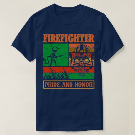 Funny Firefighter citeert brandweerman Pride en Ho T-shirt (Design voorkant)