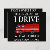 Funny Firefighter dat is wat ik doe als ik Wee Woo (Voorkant / Achterkant)