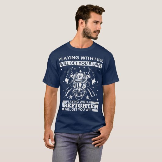 Funny Firefighter Department Fireman Tools Fire T-shirt (Voorkant volledig)