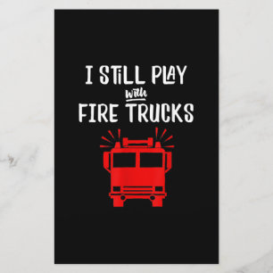 Funny Firefighter Ik speel nog steeds met brandw Briefpapier