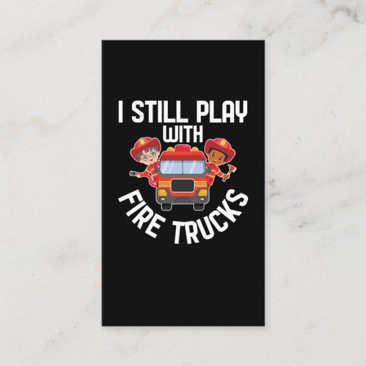 Funny Firefighter Mannen Witty Fireman Visitekaartje (Voorkant)