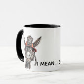 Funny Firefighter Mug Brave Idiot Donkey Joke (Devant gauche)