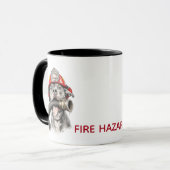 Funny Firefighter Mug Dog Hose Humor Gift (Devant gauche)