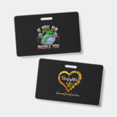 Funny FireFighter Police Kantoor Defibrillator Badge (Voor- en achterkant)