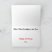 Funny Fireman Carte d'anniversaire (Intérieur)