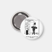 Funny Fireman Firefighter en Policeman Cartoon Magneet (Voorkant / Achterkant)