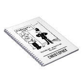 Funny Fireman Firefighter en Policeman Cartoon Notitieboek (Rechterzijde)