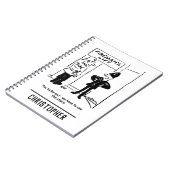 Funny Fireman Firefighter en Policeman Cartoon Notitieboek (Linkerzijde)