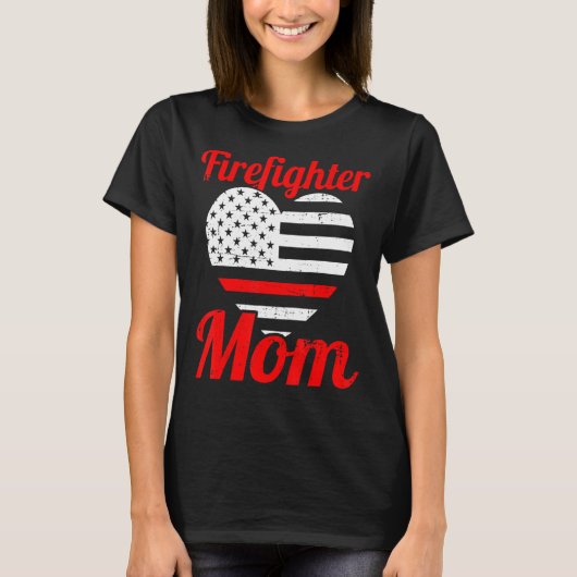 Funny Firemen Firefighter Mam Fireman Mama Mama Mo T-shirt (Voorkant)