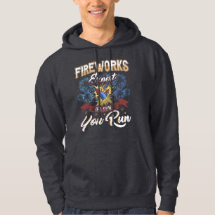 Funny Fireworks Expert run als ik een vakantiefees Hoodie