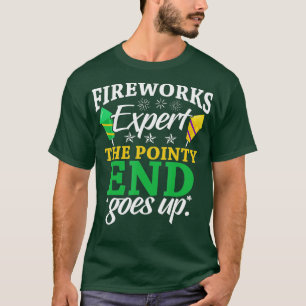 Funny Fireworks Expert The Pointy End gaat door Py T-shirt