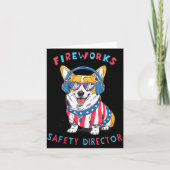 Funny Fireworks Safety Director Dog Technician Exp Kaart (Voorkant)