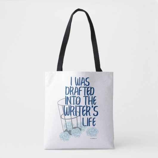 Funny First Draft Author Book Slogan Design Draagtas (Voorkant)