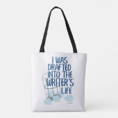 Funny First Draft Author Book Slogan Design Draagtas (Achterkant)