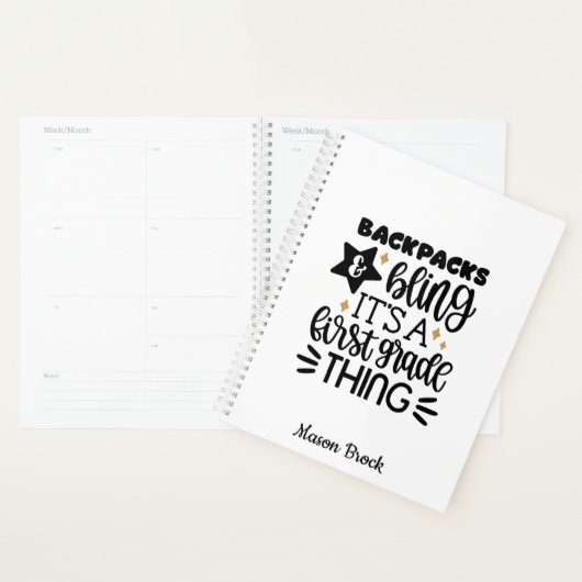 Funny First-graad gepersonaliseerd cadeau Planner (Display)