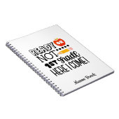 Funny First-grade student, gepersonaliseerd cadeau Notitieboek (Rechterzijde)