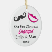 Funny First Kerstmis. Keramisch Ornament (Rechts)