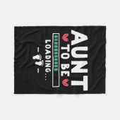 Funny First Time Pregnancy Announcement - Aunt To Fleece Deken (Voorkant (Horizontaal))