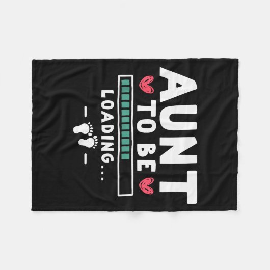 Funny First Time Pregnancy Announcement - Aunt To Fleece Deken (Voorkant (Horizontaal))