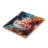 Funny Fish and Coral Close Tegeltje (Zijkant)