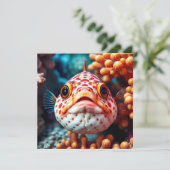 Funny Fish Close Up Blank Kaart (Staand voorkant)