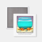 Funny Fish Humor Square Magnet Magneet (Voorkant / Achterkant)