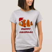 Funny Fish 'Merry Fishmas' T-shirt (Voorkant)