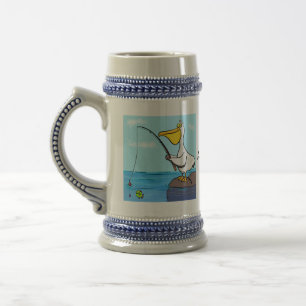 Funny fish pelican cartoon bierpul