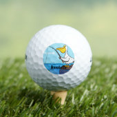 Funny fish pelican cartoon golfballen (Insitu Shirt)