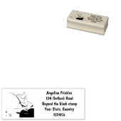 Funny fish pelican cartoon 	rubberstempel (Gestempeld)