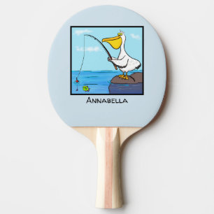 Funny fish pelican cartoon tafeltennisbatje